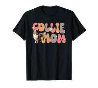 Langhaarcollie Groovy World's best Collie Mom T-Shirt