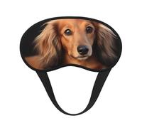 Langhaarige Dackel-Schlafmaske für Seitenschläfer, Verdunkelungs-Augenmaske für Damen und Herren, Nulldruck-Schlafmasken, weiche, atmungsaktive Augenabdeckung, bequeme Augenbinde, Lidschatten für