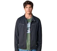 Langjacke CASAMODA "CASAMODA Jacke uni", Herren, Gr. L, blau (dunkelblau), 100% Polyester, Jacken Langjacke (48381363-L) dunkelblau