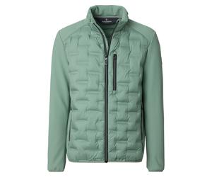 Langjacke CASAMODA "CASAMODA Materialmixjacke uni", Herren, Gr. M, grün, 100% Polyester, Jacken Langjacke (39756537-M) grün