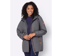 Langjacke CASUAL LOOKS, Damen, Gr. 42, grau (anthrazit), 100% Polyester, unifarben, Jacken Langjacke (36531442-42) anthrazit