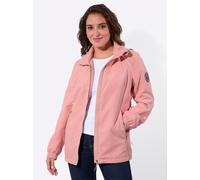 Langjacke CASUAL LOOKS, Damen, Gr. 44, rosenquarz, 89% Polyester, 11% Polyamid, Besatz:100% Polyester, Kapuzenfutter:100% Polyester, unifarben, Jacken Langjacke (58386746-44) rosenquarz