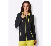 Langjacke CREATION L PREMIUM, Damen, Gr. 40/42, schwarz, limone, 60% Modal, 34% Viskose, 6% Elasthan, unifarben, Jacken Langjacke (11465435-40) schwarz, limone