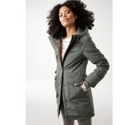 Langjacke KANGAROOS, Damen, Gr. 32, grün (khaki), Web, Obermaterial: 100% Polyester. Futter: 100% Polyester. Wattierung: 100% Polyester, gepunktet, kontrastfarbene Details, unifarben mit Farbeinsatz,