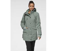 Langjacke KANGAROOS, Damen, Gr. 32, grün (mint, grau), Web, Obermaterial: 100% Polyester. Futter: 100% Polyester. Wattierung: 100% Polyester, gepunktet, kontrastfarbene Details, unifarben mit Farbeins