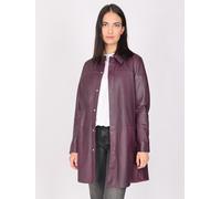 Langjacke MAZE "42021101", Damen, Gr. S, lila (plum), Obermaterial: 100% Lammleder, Jacken Langjacke (73684035-S) plum