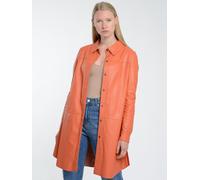 Langjacke MAZE "42021101", Damen, Gr. S, orange (pumpkin), Obermaterial: 100% Lammleder, Jacken Langjacke (16087301-S) pumpkin
