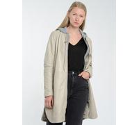 Langjacke MAZE "4202199", Damen, Gr. M, beige (greige), Obermaterial: 100% Lammleder; Innenfutter: 100% Baumwolle; Ärmelfutter: 100% Polyester; Kapuze: 55% Baumwolle, 45% Polyester, Jacken Langjacke (