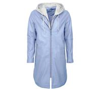 Langjacke MAZE "4202199", Damen, Gr. M, blau (skyline blau), Obermaterial: 100% Lammleder / Innenfutter: 100% Baumwolle / Ärmelfutter: 100% Polyester / Kapuze: 55% Baumwolle, 45% Polyester, Jacken (72