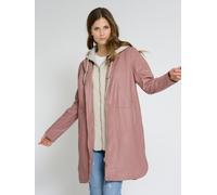 Langjacke MAZE "4202199", Damen, Gr. XXL, rosa (deep rose), Obermaterial: 100% Lammleder; Innenfutter: 100% Baumwolle; Ärmelfutter: 100% Polyester; Kapuze: 55% Baumwolle, 45% Polyester, Jacken Langjac