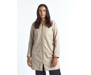 Langjacke MAZE "42023104", Damen, Gr. 50, beige (sand), Obermaterial: 100% Lammleder; Innenfutter: 100% Polyester; Ärmelfutter: 100% Polyester, Jacken Langjacke (70849546-50) sand