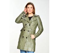 Langjacke MAZE "Culima", Damen, Gr. S, grün (forest night), Obermaterial: 100% Lammleder; Futter: 100% Polyester, Jacken Langjacke (75109116-S) forest night