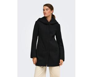 Langjacke ONLY "ONLBLAKE HOOD COAT CC OTW", Damen, Gr. L, schwarz, Web, Obermaterial: 100% Polyester, unifarben, Po-bedeckend, Jacken Langjacke, Kunstfaser, Eingrifftaschen, Topseller (19375157-L) sch
