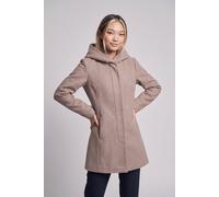 Langjacke ONLY "ONLBLAKE HOOD COAT CC OTW", Damen, Gr. M, beige (mocha meringue detail:melange), Web, Obermaterial: 100% Polyester, meliert, Po-bedeckend, Jacken Langjacke, Kunstfaser, Eingrifftaschen