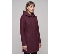 Langjacke ONLY "ONLBLAKE HOOD COAT CC OTW", Damen, Gr. S, rot (winetasting detail:melange), Web, Obermaterial: 100% Polyester, meliert, Po-bedeckend, Jacken Langjacke, Kunstfaser, Eingrifftaschen, Top