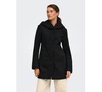 Langjacke ONLY "ONLBLAKE HOOD COAT CC OTW", Damen, Gr. S, schwarz, Web, Obermaterial: 100% Polyester, unifarben, Po-bedeckend, Jacken Langjacke, Kunstfaser, Eingrifftaschen, Topseller (19375157-S) sch