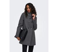 Langjacke ONLY "ONLBLAKE SOPHIA COAT OTW NOOS", Damen, Gr. M, dunkelgrau melange, Web, Obermaterial: 100% Polyester, meliert, unifarben, Po-bedeckend, Jacken Langjacke, Kunstfaser, 2-Reiher, Eingrifft