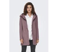 Langjacke ONLY "ONLSEDONA LIGHT COAT OTW NOOS", Damen, Gr. L (40), rosa (rose braun detail:melange), Web, Obermaterial: 85% Polyester, 15% Baumwolle, meliert, figurumspielend Po-bedeckend, gerader Abs