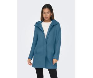 Langjacke ONLY "ONLSEDONA LIGHT COAT OTW NOOS", Damen, Gr. S, coronet blau detail:melange with pumice stone, Web, Obermaterial: 85% Polyester, 15% Baumwolle, meliert, figurumspielend Po-bedeckend, ger