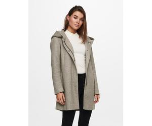 Langjacke ONLY "ONLSEDONA LIGHT COAT OTW NOOS", Damen, Gr. XS, braun (walnut detail:melange with pumice stone), Web, Obermaterial: 85% Polyester, 15% Baumwolle, unifarben, figurumspielend Po-bedeckend
