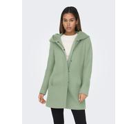 Langjacke ONLY "ONLSEDONA LIGHT COAT OTW NOOS", Damen, Gr. XS, laurel grün detail:melange with pumice stone, Web, Obermaterial: 85% Polyester, 15% Baumwolle, meliert, figurumspielend Po-bedeckend, ger