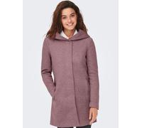 Langjacke ONLY "ONLSEDONA LIGHT COAT OTW NOOS", Damen, Gr. XS, rosa (rose braun detail:melange), Web, Obermaterial: 85% Polyester, 15% Baumwolle, meliert, figurumspielend Po-bedeckend, gerader Abschlu