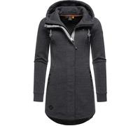 Langjacke RAGWEAR "Letty Intl.", Damen, Gr. XXL (44), grau (ash), Sweatware, 54% Polyester, 41% Baumwolle, 5% Viskose, tailliert ca. Mitte Oberschenkel, hoch geschlossener Ausschnitt, Ärmel ohne Ärmel