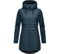 Ragwear Damen Übergangsjacke leichte lang Steppjacke mit weichen Ärmeln und Kapuze Sandrra Long Petrol Gr. XXL