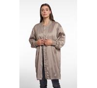 Langjacke RINO & PELLE "SUKI", Damen, Gr. 42, schwarz desert, Web, Obermaterial: 95% Polyester, 5% Elasthan. Futter: 100% Polyester, unifarben, regular fit kniefrei, Rippbündchen, Jacken Langjacke, mi