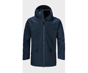 Langjacke SCHÖFFEL "Ins Parka Style Malkay MNS", Herren, Gr. 58, blau (8820, blau), Oberstoff: Aussenseite: 100% Polyester. (Membran: Thermoplastisches Polyurethan). Futter: 100% Polyester. Wattierung