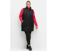 Langjacke SHEEGO, Damen, Gr. 46, schwarz, 94% Polyester, 6% Elasthan, Jacken Langjacke (79328733-46) schwarz