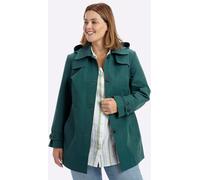 Langjacke SHEEGO, Damen, Gr. 52, grün (petrol), 64% Baumwolle, 36% Polyester, unifarben, Jacken Langjacke (62861138-52) petrol