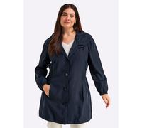 Langjacke SHEEGO, Damen, Gr. 58, blau (tiefblau), 100% Polyester, unifarben, Jacken Langjacke (85202132-58) tiefblau