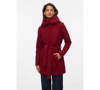 Langjacke VERO MODA "VMPOPLIVA JACKET GA BOO", Damen, Gr. L, rot (syrah), Web, Obermaterial: 100% Polyester, unifarben, regular fit, Jacken Langjacke (36865119-L) syrah
