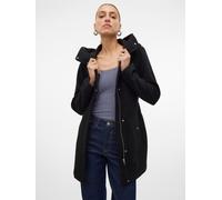 Langjacke VERO MODA "VMPOPLIVA JACKET GA BOO", Damen, Gr. M, schwarz, Web, Obermaterial: 100% Polyester, unifarben, regular fit, Jacken Langjacke (87918650-M) schwarz