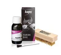 Langlauf Schuhbedarf KAPS Wildlederfarbe mit Nubuk Messingbürste - Nubukfarbe Rauleder Suede Dye (beige/130) Set