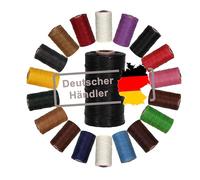 Langlauf Schuhbedarf Ledergarn gewachst 1mm x 0,3mm I Sattlergarn - gewachster Faden aus Polyester stabil & haltbar I Wachsgarn Forellenfaden Outdoor Nähgarn in Profiqualität (schwarz)