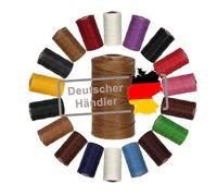 Langlauf Schuhbedarf Ledergarn gewachst 1mm x 0,3mm I Sattlergarn - gewachster Faden aus Polyester stabil & haltbar I Wachsgarn Forellenfaden Outdoor Nähgarn in Profiqualität (haselnussbraun)