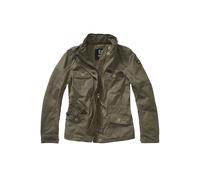Langmantel BRANDIT "Brandit Damen Ladies Britannia Jacket", Damen, Gr. M, olive, 100% Baumwolle, Mäntel (31140348-M) olive