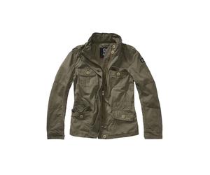 Langmantel BRANDIT "Brandit Damen Ladies Britannia Jacket", Damen, Gr. M, olive, 100% Baumwolle, Mäntel (31140348-M) olive