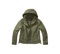 Langmantel BRANDIT "Brandit Damen Ladies Windbreaker Frontzip", Damen, Gr. 3XL, olive, 100% Polyester, Mäntel (20346222-XXXL) olive