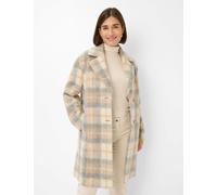 Langmantel BRAX "Style DAVOS", Damen, Gr. 36, grau (mittelgrau), 47% Polyester, 38% Schurwolle, 15% Polyacryl, Mäntel (14886423-36) mittelgrau