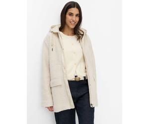 Langmantel BRAX "Style HAILEY", Damen, Gr. 42, beige (hellbeige), 60% Polyester, 40% Wolle, Mäntel (76201262-42) hellbeige