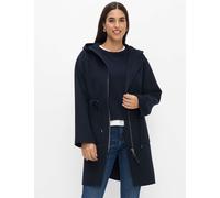 Langmantel BRAX "Style HOPE", Damen, Gr. 48, schwarz (navy), Web, 48% Wolle, 47% Polyester, 5% Sonstige Fasern, Mäntel (93735919-48) navy
