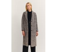 Langmantel BUGATTI "Loose Fit", Damen, Gr. 38, schwarz (290, schwarz), 49% Baumwolle, 24% Wolle, 23% Polyester, 2% sonstige Fasern, 2% Polyamid, unifarben, loose fit, Mäntel, mit Reverskragen & Flexci