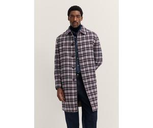 Langmantel BUGATTI "Wollmix", Herren, Gr. 54, grau (250, grau), 60% Wolle, 30% Polyester, 10% sonstige Fasern, kariert, normal, normaler Saum, Mäntel, kariert mit Umlegekragen und Modern Fit (28770030