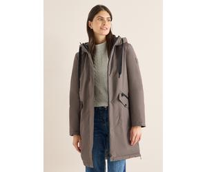 Langmantel CECIL, Damen, Gr. L (42), braun (mushroom taupe), Stoff, Obermaterial: 100% Polyester. Futter: 100% Polyester. Füllung: 100% Polyester, unifarben, comfort fit kniebedeckend, ohne Ausschnitt