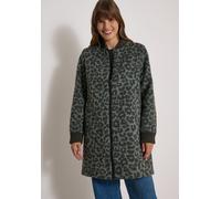 Langmantel CECIL, Damen, Gr. M (40), olive night, Stoff, Oberstoff: 72% Polyester, 25% Wolle, 3% Polyacryl. Futter: 100% Polyester, kariert, comfort fit kniefrei, Rundhals, Rippbündchen, Mäntel, mit K