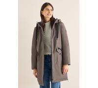 Langmantel CECIL, Damen, Gr. XXL (46), braun (mushroom taupe), Stoff, Obermaterial: 100% Polyester. Futter: 100% Polyester. Füllung: 100% Polyester, unifarben, comfort fit kniebedeckend, ohne Ausschni