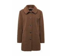 Langmantel GOLDNER "Kurzgröße Eleganter Pelzimitat-Mantel", Damen, Gr. 24, braun (camel), Obermaterial: 100% Polyester PES., normal, keine/nicht relevant, Mäntel, Pflegeleichte Qualität (56163710-24)